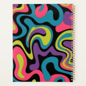 Personalized Neon Abstract Pattern — Retro Design Planner (Achterkant)