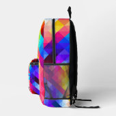 Personalized Neon Backpack | Abstract Rainbow Kids Bedrukte Rugzak (Rechts)