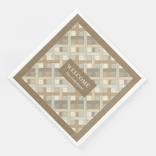 Personalized Neutral Napkins Elegant Table Accent Servet (Hoek)