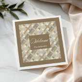 Personalized Neutral Napkins Elegant Table Accent Servet