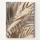 Personalized Neutral Palm Shadows Tropical Notitieboek (Achterkant)