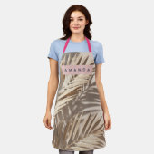 Personalized Neutral Palm Shadows Tropical Schort (Gedragen)