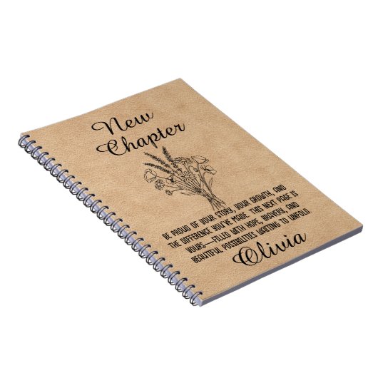Personalized New Chapter Spiral Journal Gift Notitieboek (Rechterzijde)