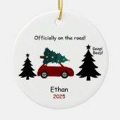 Personalized New Driver Ornament, Custom Licensed Keramisch Ornament (Voorkant)