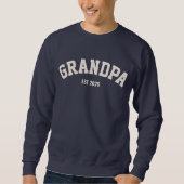 Personalized New Grandpa Est Date Father's Day Trui (Voorkant)
