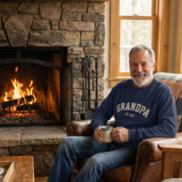 Personalized New Grandpa Est Date Father's Day Trui