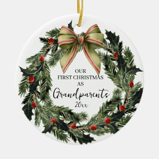 Personalized New Grandparents Ornament (Voorkant)