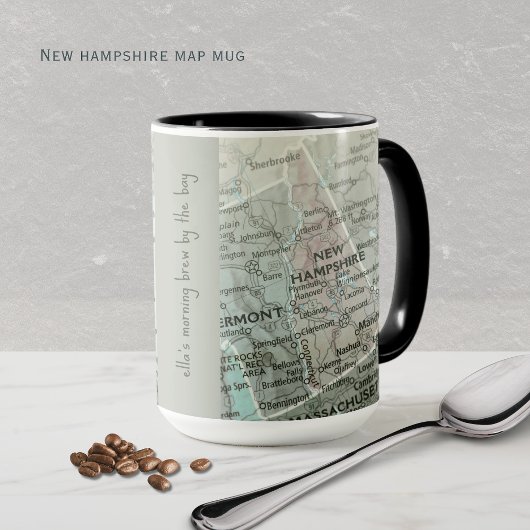 Personalized New Hampshire Map | Coastal NH Mug Mok