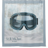 Personalized New Hampshire Ski. Eat Sleep Ski  Douchegordijn (Voorkant)