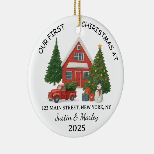 Personalized New Home Ornament Custom Address Keep (Rechts)