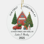 Personalized New Home Ornament Custom Address Keep (Links)