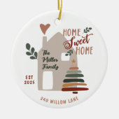 Personalized New Home Sweet Home Christmas Keramisch Ornament (Voorkant)
