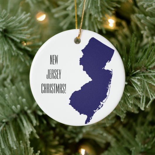 Personalized New Jersey Christmas Ornament (Boom)
