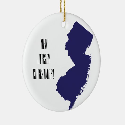 Personalized New Jersey Christmas Ornament (Rechts)