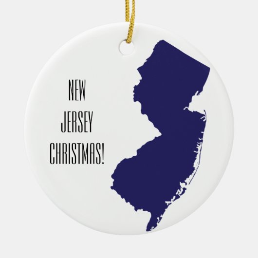 Personalized New Jersey Christmas Ornament (Voorkant)