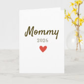 Personalized New Mommy Love Design with Year Kaart (Gele Bloem)