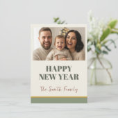 Personalized New Year Card 2026, Festive Holiday Kaart (Staand voorkant)