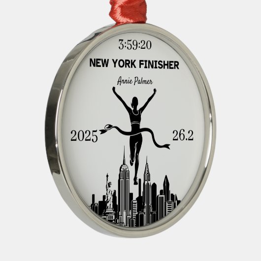 Personalized New York Marathon Finisher Ornament (Rechts)