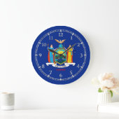 Personalized New York State Flag Design Grote Klok (Huis)