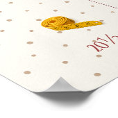 Personalized Newborn Baby – Raccoon & Birth Stats Poster (Hoek)