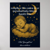 Personalized Newborn Gift, Custom Name & Date  Poster (Voorkant)