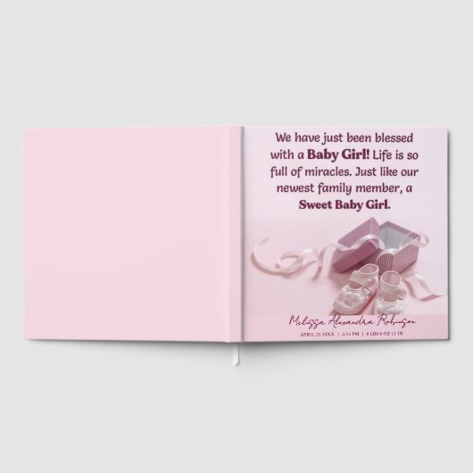 Personalized Newborn Keepsake & Shower Memory Gastenboek (Volledig)