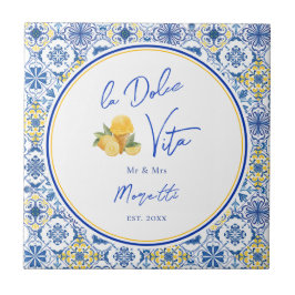 Personalized Newlywed Mediterranean Coastal Home  Tegeltje