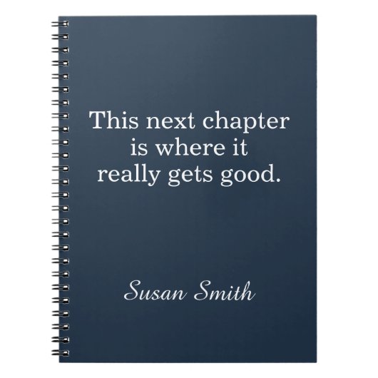Personalized Next Chapter Quote Inspirational Notitieboek (Voorkant)