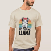 Personalized No drama Llama   T-shirt (Voorkant)