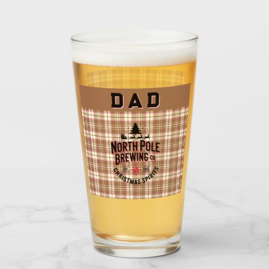 Personalized North Pole Brewing Holiday Ale Glas (Voorkant gevuld)