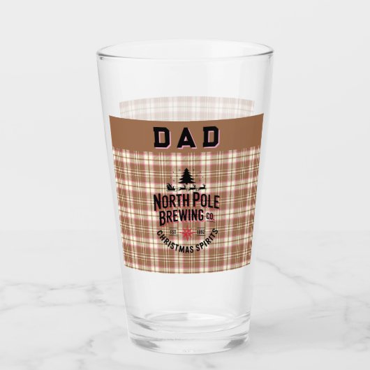 Personalized North Pole Brewing Holiday Ale Glas (Voorkant)