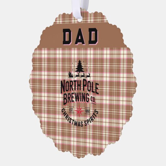 Personalized North Pole Brewing Holiday Ornament Kaart (Links)