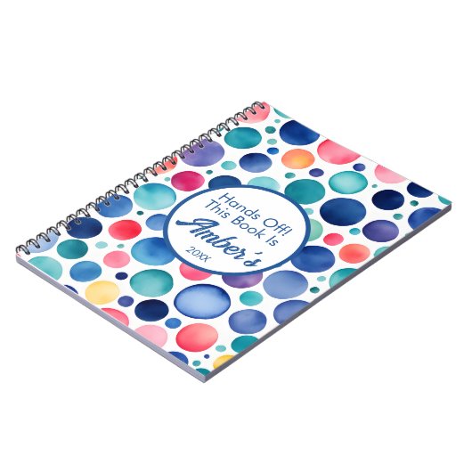 Personalized Notebook – Multicolor Circle Design – Notitieboek (Linkerzijde)