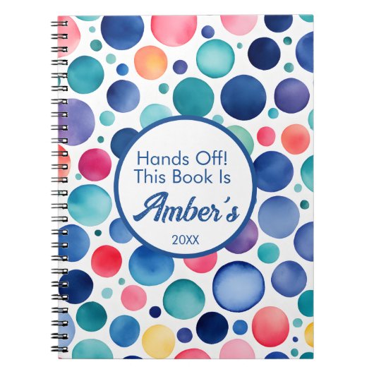 Personalized Notebook – Multicolor Circle Design – Notitieboek (Voorkant)