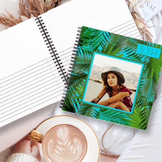 Personalized Notebook Sketch Pad Palm Fronds Notitieboek