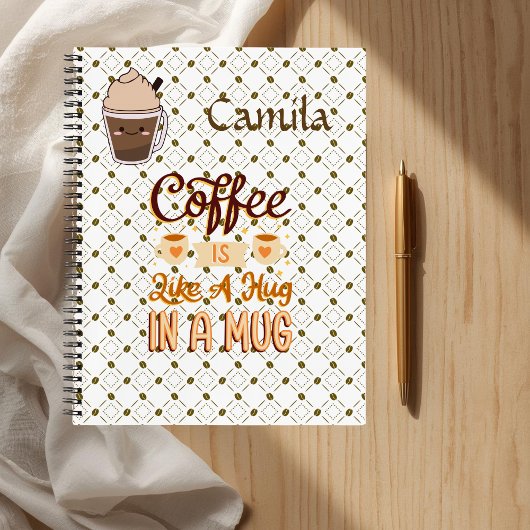 Personalized notebooks for coffee lovers notitieboek