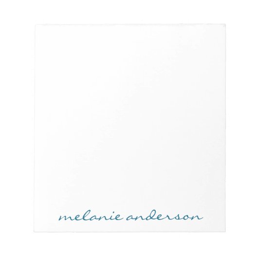 Personalized Notepad Script Name Feminine Gift Notitieblok (Voorkant)
