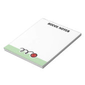 Personalized notepad with quirky bocce ball design notitieblok (Linkerzijde)