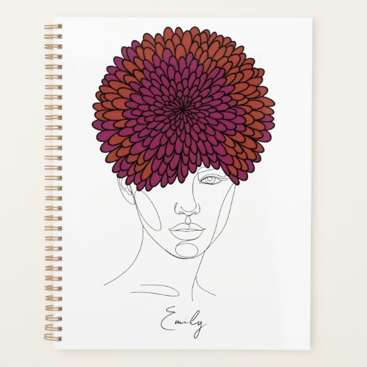 Personalized November Birth Flower Portrait Planner (Voorkant)
