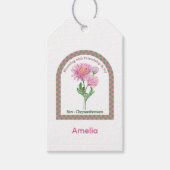 Personalized November Birth Month Flower Cadeaulabel (Voorkant)