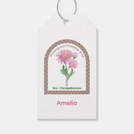 Personalized November Birth Month Flower Cadeaulabel