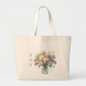 Personalized November Chrysanthemum Tote Bag (Voorkant)