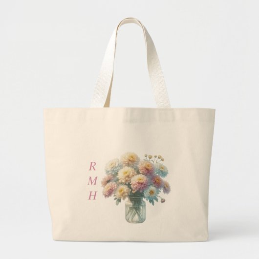 Personalized November Chrysanthemum Tote Bag (Voorkant)