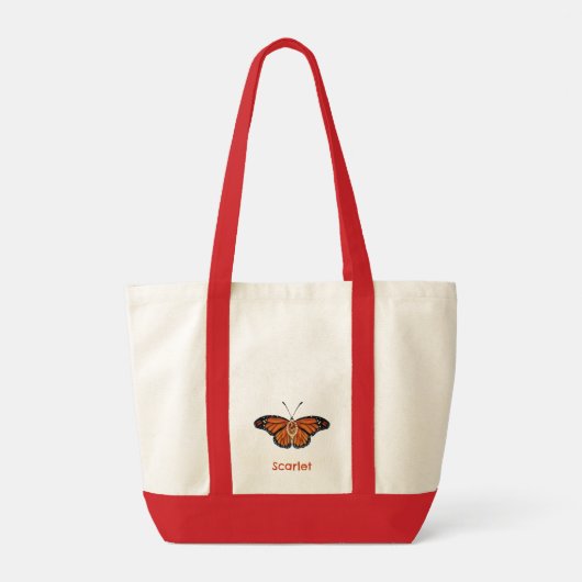Personalized November Citrine Monarch Butterfly Tote Bag (Achterkant)