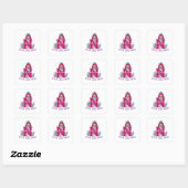 Personalized Nurse Alphabet N Gift Vierkante Sticker (Vel)
