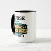 PERSONALIZED NURSE Badass Mirakel Worker Funny Mok (Voorkant links)