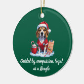Personalized Nurse Dog Lover Beagle Christmas Keramisch Ornament (Links)