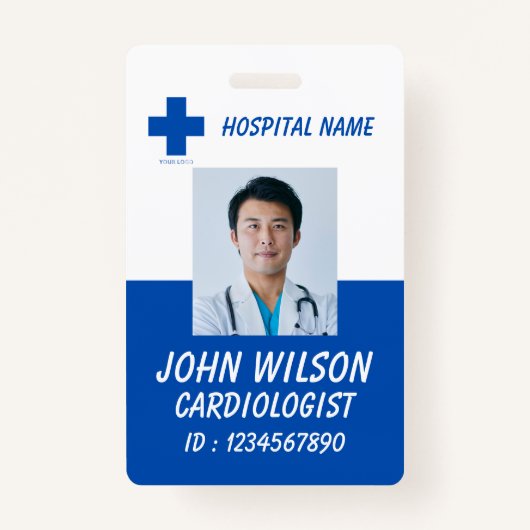 Personalized Nurse ID Badge for Hospital Employees (Voorkant)