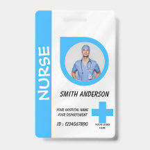 Personalized Nurse ID Badge for Hospital Staff