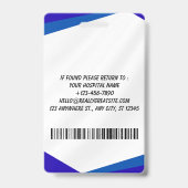 Personalized Nurse ID Badge for Hospital Staff (Back)